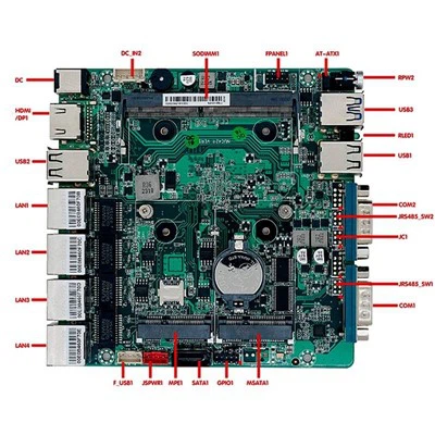 4-porthladd Nano ITX Motherboard 6USBNano ITX